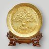 TRANH ĐĨA ĐỒNG CÂY BỒ ĐỀ MẠ VÀNG 24K (Đk 25cm)