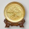 TRANH ĐĨA ĐỒNG CÂY BỒ ĐỀ MẠ VÀNG 24K (Đk 25cm)