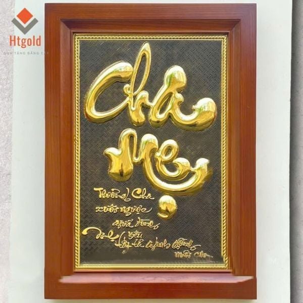 TRANH ĐỒNG CHỮ CHA MẸ (54cm*38cm)