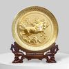 TRANH ĐĨA ĐỒNG MÃ ĐÁO THÀNH CÔNG MẠ VÀNG 24k (Đk 19cm)
