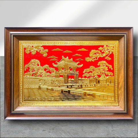 TRANH ĐỒNG KHUÊ VĂN CÁC DÁT VÀNG (50cm*70cm)