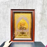 TRANH LÁ BỒ ĐỀ BÌNH AN, DÁT VÀNG (40cm x 55cm)