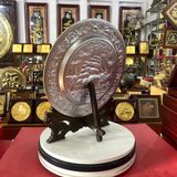TRANH THUẬN BUỒM XUÔI GIÓ BẰNG ĐỒNG, MẠ VÀNG 24K (Đk 35cm)
