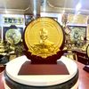TRANH ĐỒNG CHÂN DUNG CHỦ TỊCH HỒ CHÍ MINH, DÁT VÀNG (15cm x 19cm).