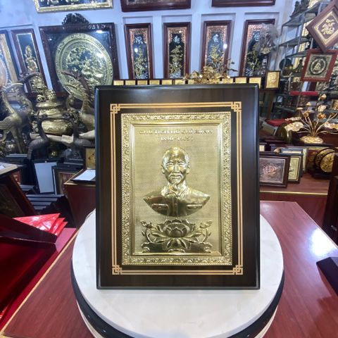 TRANH CHÂN DUNG BÁC HỒ BẰNG ĐỒNG (20cm*25cm)