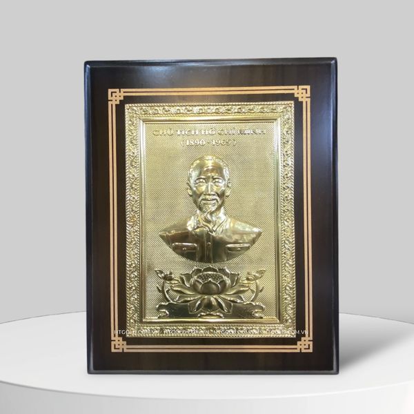 TRANH CHÂN DUNG BÁC HỒ BẰNG ĐỒNG (20cm x 25cm)