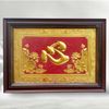 TRANH CHỮ TÂM BẰNG ĐỒNG DÁT VÀNG (50cm*70cm)