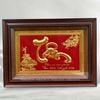 TRANH CHỮ TÂM BẰNG ĐỒNG DÁT VÀNG (40cm*55cm)