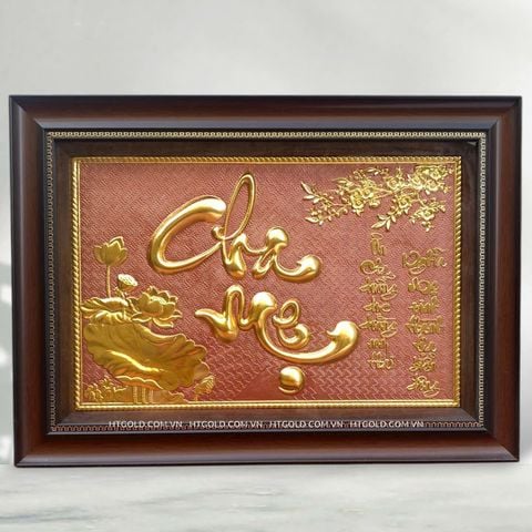 TRANH ĐỒNG CHỮ CHA MẸ DÁT VÀNG (40cm*55cm)