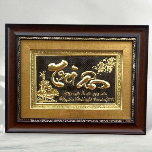 TRANH CHỮ TRI ÂN BẰNG ĐỒNG (32cm*42cm)