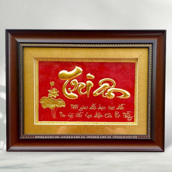 TRANH CHỮ TRI ÂN DÁT VÀNG (32cm*42cm)