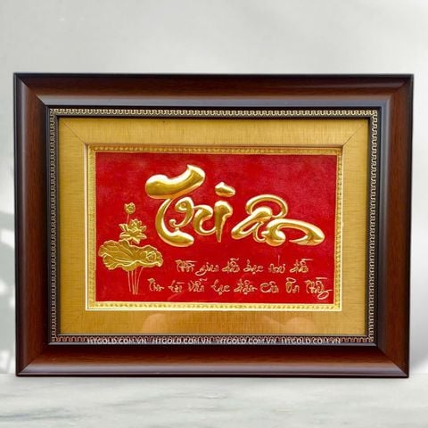 TRANH CHỮ TRI ÂN DÁT VÀNG (32cm*42cm)
