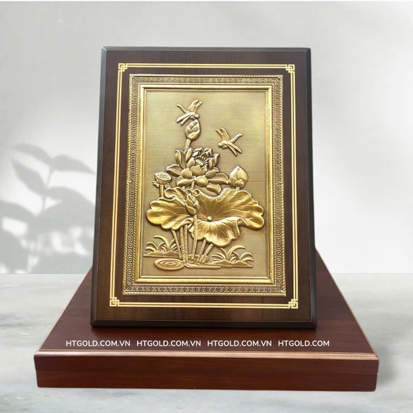 TRANH HOA SEN BẰNG ĐỒNG (34cm*26cm)