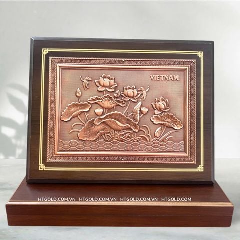 TRANH HOA SEN BẰNG ĐỒNG (26cm*34cm)