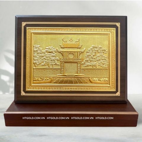 TRANH ĐỒNG KHUÊ VĂN CÁC, DÁT VÀNG (26cm*34cm)