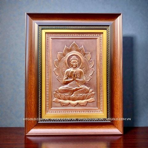 TRANH PHẬT THÍCH CA BẰNG ĐỒNG ĐỎ (28cm*35cm)