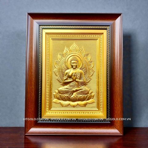 TRANH ĐỒNG PHẬT THÍCH CA DÁT VÀNG (28cm*35cm)
