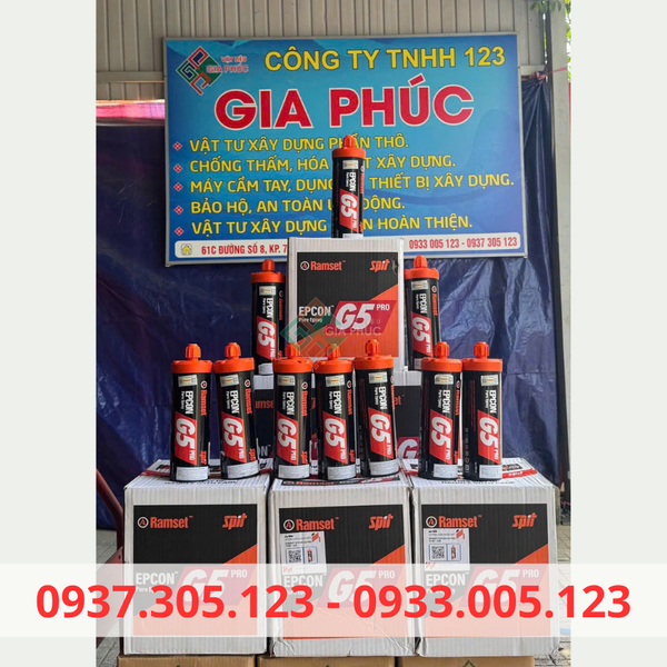 KEO CẤY THÉP RAMSET EPCON G5 650ML - CHÍNH HÃNG cây sắt chờ cấy thép chờ giá rẻ