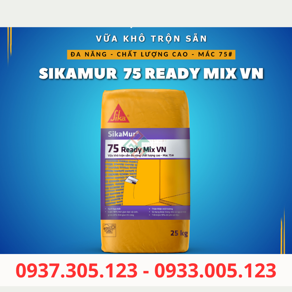 VỮA KHÔ TRỘN SẴN XÂY NHÀ SIKA CHÍNH HÃNG GIÁ TỐT MIỀN NAM TIỆN LỢI TRÁT TƯỜNG