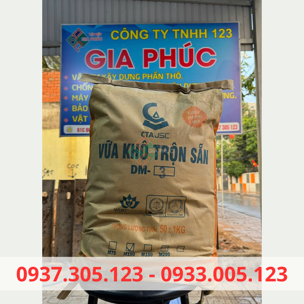 VỮA KHÔ TRỘN SẴN CTA M75 ( BAO 50KG ) TIỆN LỢI - VỮA XÂY TÔ GIÁ TỐT GIÁ RẺ CHẤT LƯỢNG MIỀN NAM HỒ CHÍ MINH