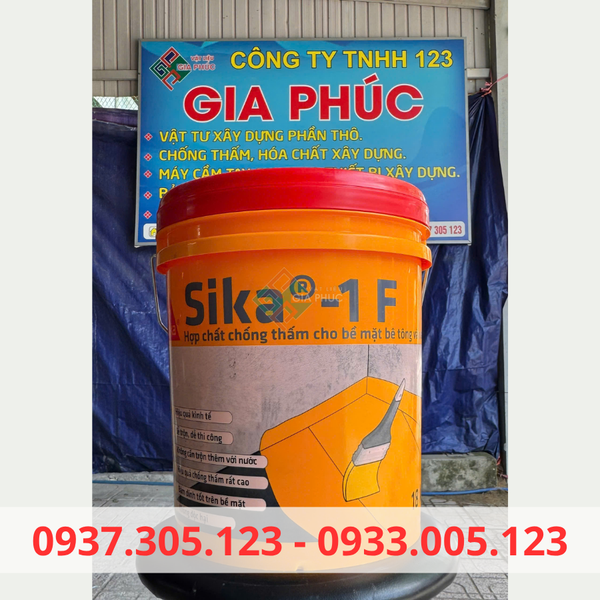 CHỐNG THẤM SIKA 1F 18KG GỐC XI MĂNG -  CHỐNG THẤM SÀN MÁI BÊ TÔNG sân thượng ban công giá rẻ chất lượng cao