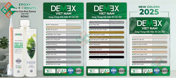  KEO CHÀ RON DEMEX- KEO CHÍT MẠCH DEMEX( CHỐNG THẤM, CHỐNG Ố, CHỐNG PHAI MÀU ) 