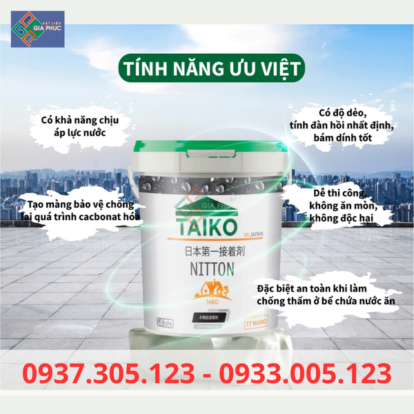 CHỐNG THẤM TRONG SUỐT TAIKO NITTON 18L MÀNG DẺO - CHỐNG THẤM MÁI TÔN, MÁI NGÓI, TƯỜNG NGOÀI GIÁ RẺ CHẤT LƯỢNG CAO MIỀN NAM
