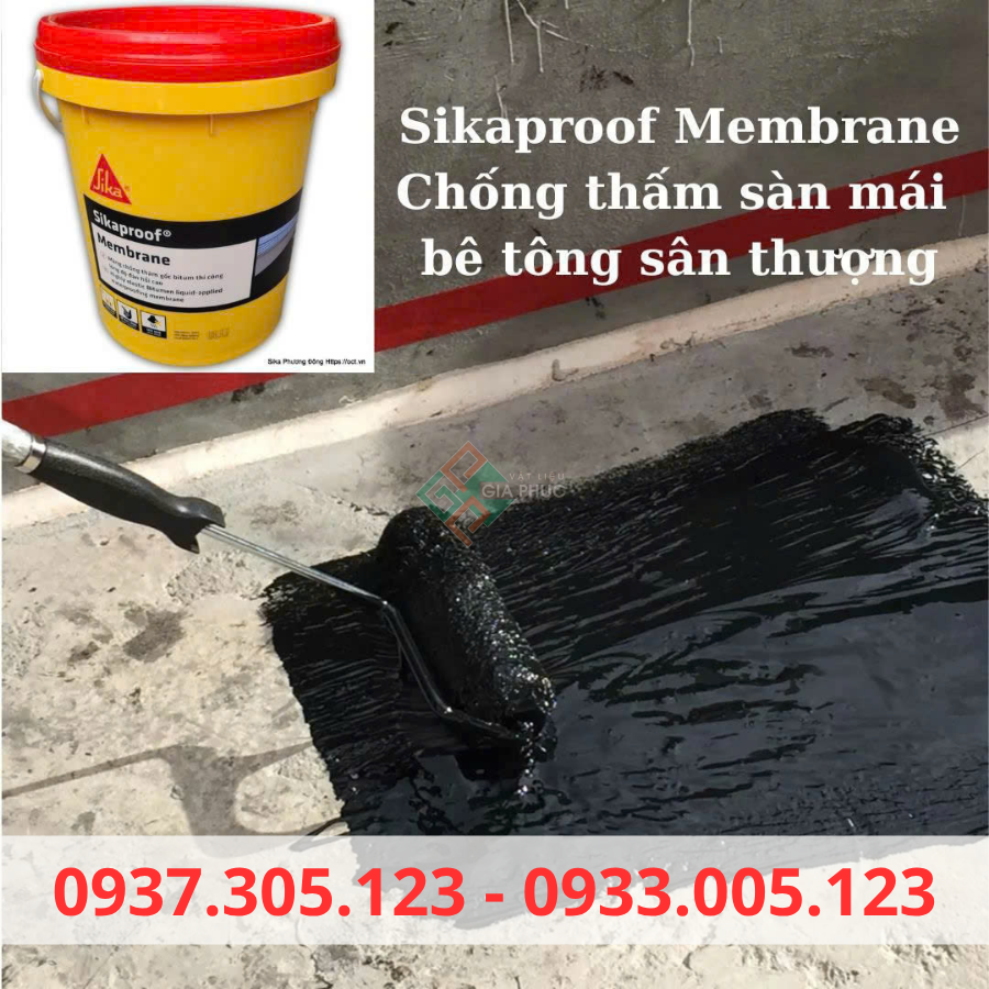  CHỐNG THẤM SIKA MEMBRANE 18KG - MẶT NGOÀI CÔNG TRÌNH, ĐÀN HỒI CAO 