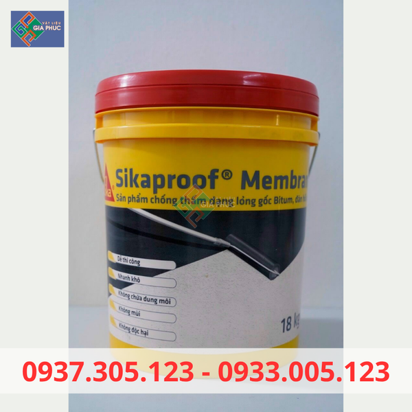 CHỐNG THẤM SIKA MEMBRANE 18KG - MẶT NGOÀI CÔNG TRÌNH, ĐÀN HỒI CAO giá rẻ chất lượng cao sân thượng ban công sàn mái