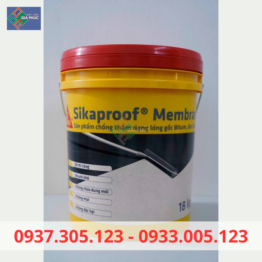  CHỐNG THẤM SIKA MEMBRANE 18KG - MẶT NGOÀI CÔNG TRÌNH, ĐÀN HỒI CAO 