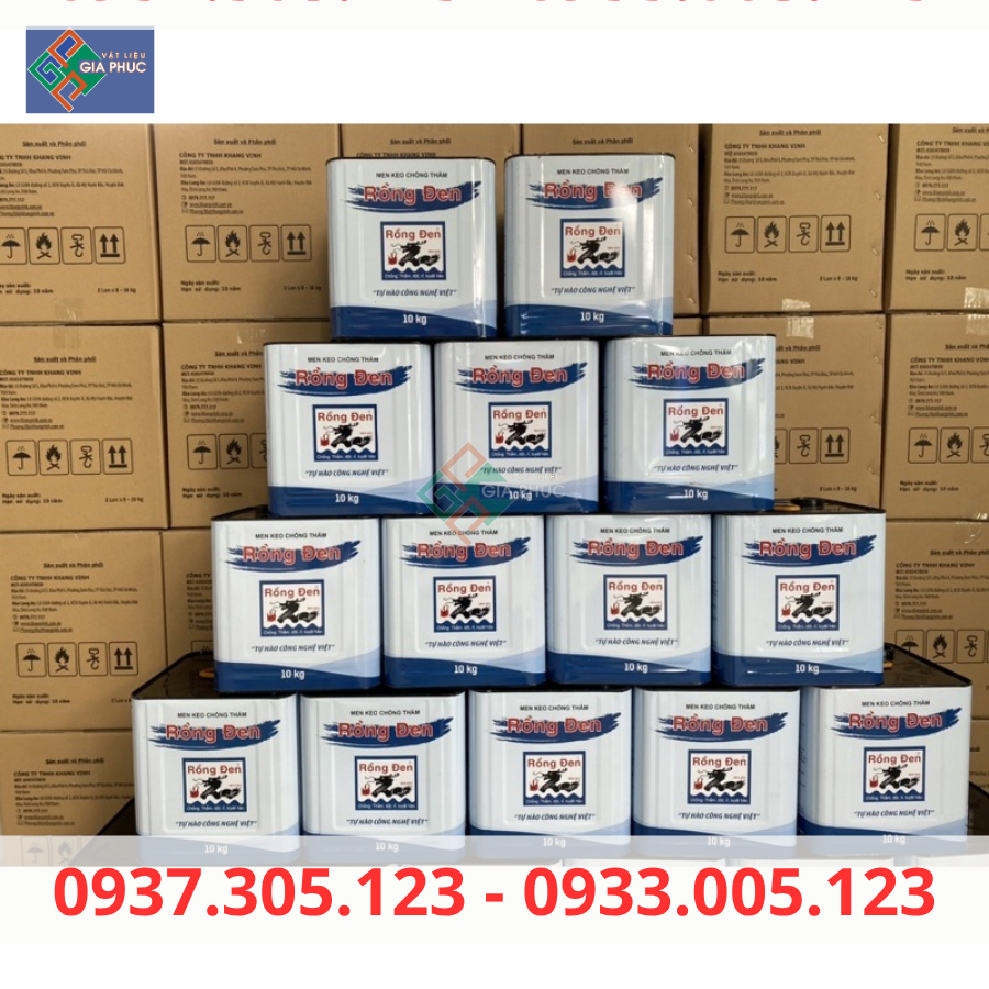  CHỐNG THẤM RỒNG ĐEN 10KG - CHỐNG THẤM BÊ TÔNG, CHỐNG RỈ SÉT KIM LOẠI 