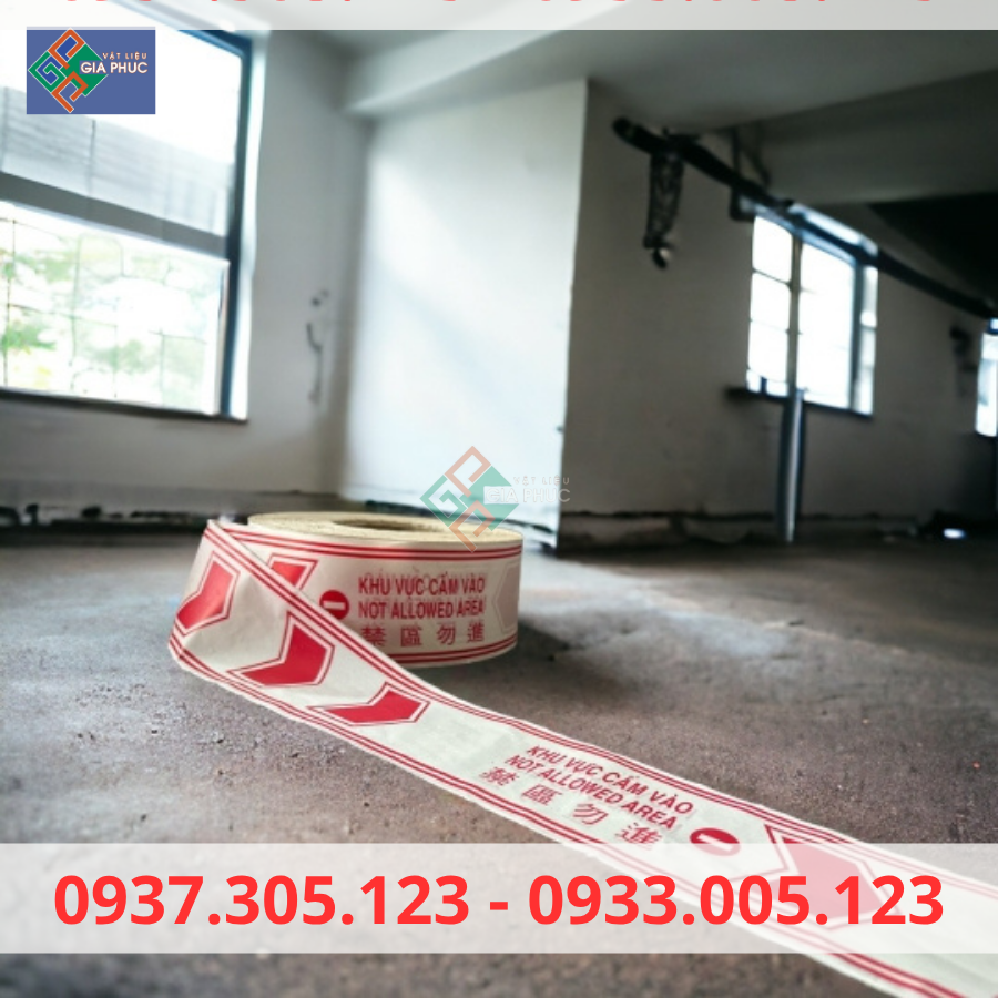  DÂY RÀO CẢNH BÁO AN TOÀN CÔNG TRÌNH, KHU VỰC NGUY HIỂM TRẮNG ĐỎ - CUỘN 100M 