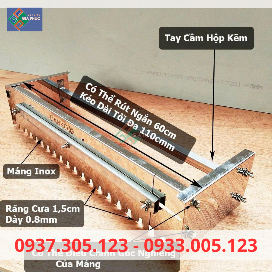  MÁNG KÉO RĂNG CƯA INOX 59CM-1,1M RĂNG CƯA 8LY (CÓ TAY CẦM) 
