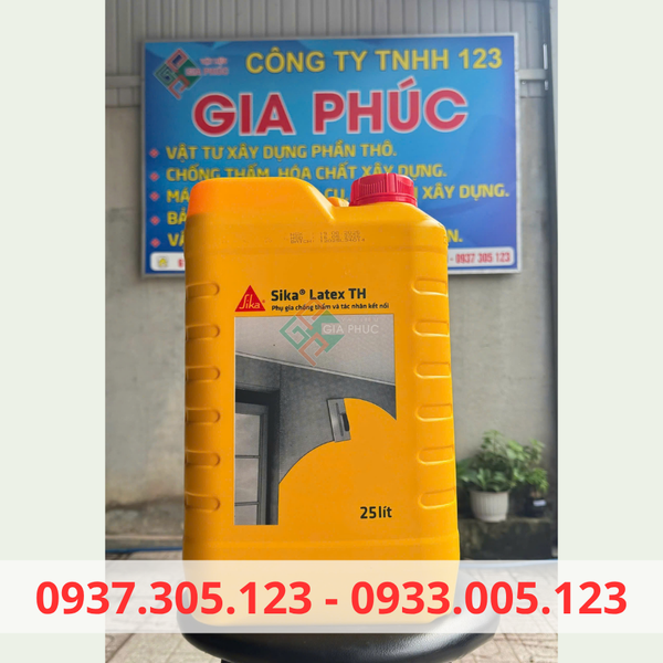  SIKA LATEX TH 25L - PHỤ GIA CHỐNG THẤM VÀ KẾT NỐI BÊ TÔNG CŨ MỚI 