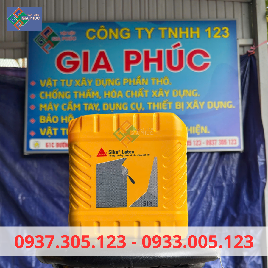  SIKA LATEX 5L - PHỤ GIA CHỐNG THẤM VÀ KẾT NỐI BÊ TÔNG CŨ MỚI 