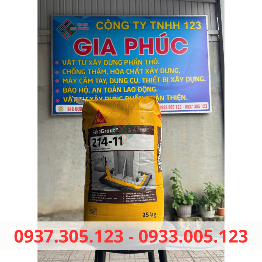  SIKAGROUT 214-11 25KG - VỮA RÓT CỔ ỐNG KHÔNG CO NGÓT MAC600 
