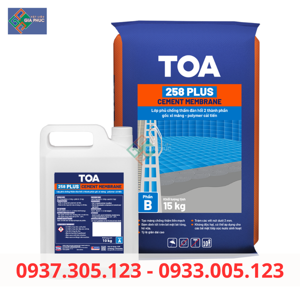 CHỐNG THẤM TOA 258 CEMENT MEMBRANE 20KG giá rẻ chất lượng chống thấm sàn mái