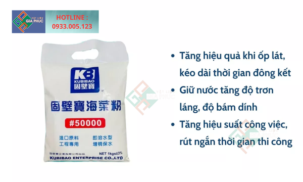  PHỤ GIA ỐP LÁT GẠCH ĐÀI LOAN TĂNG ĐỘ BÁM DÍNH, CHỐNG THẤM - GÓI 500G 