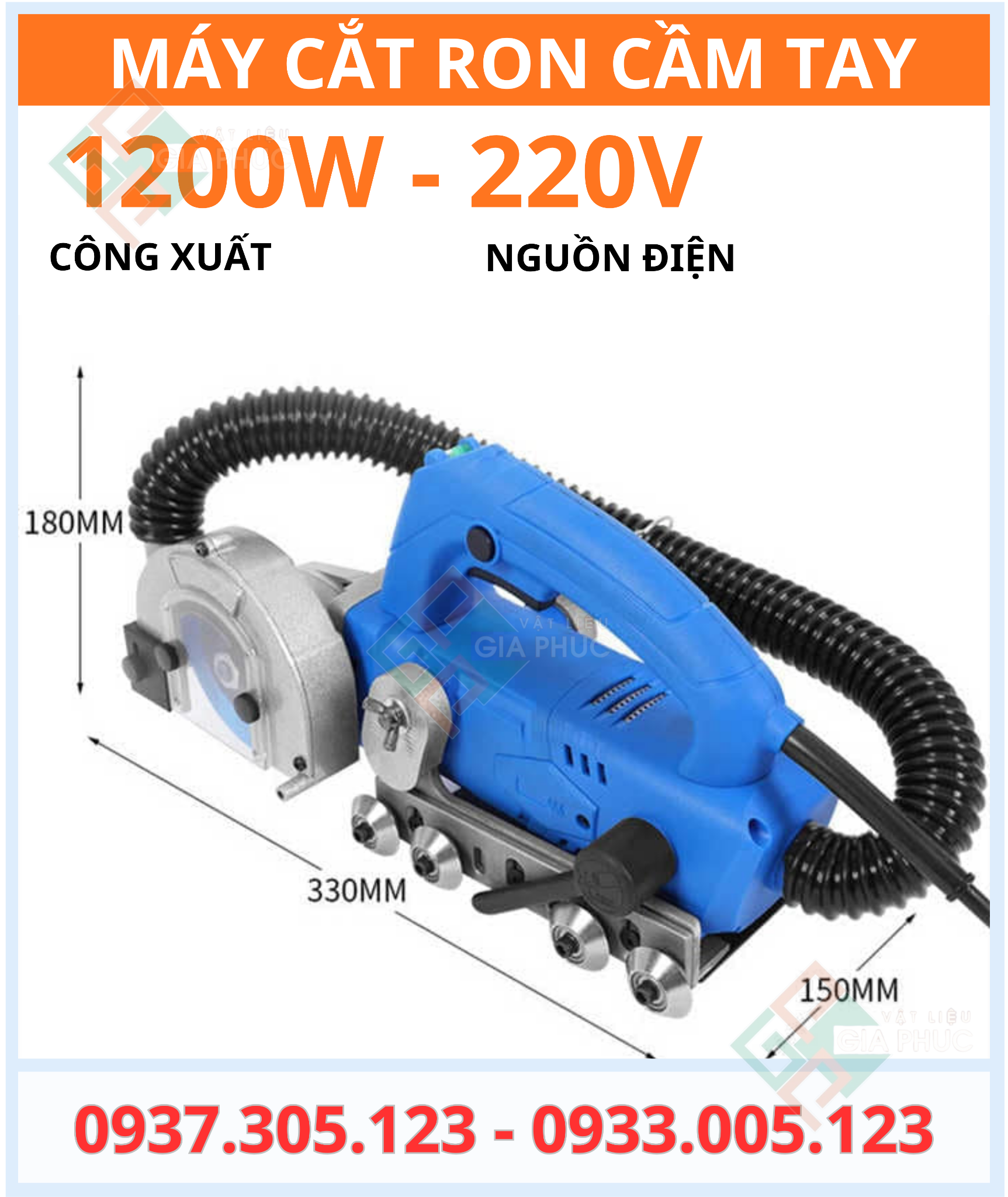  MÁY CẮT RON GẠCH ( CÔNG SUẤT 1200W, BẢO HÀNH 3 THÁNG, CÓ TÚI THU BỤI ) 