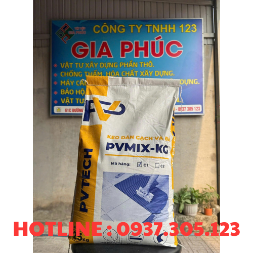 KEO DÁN GẠCH PVMIX C2 25KG ( DÁN GẠCH LÊN ĐẾN KHỔ 120x120CM )