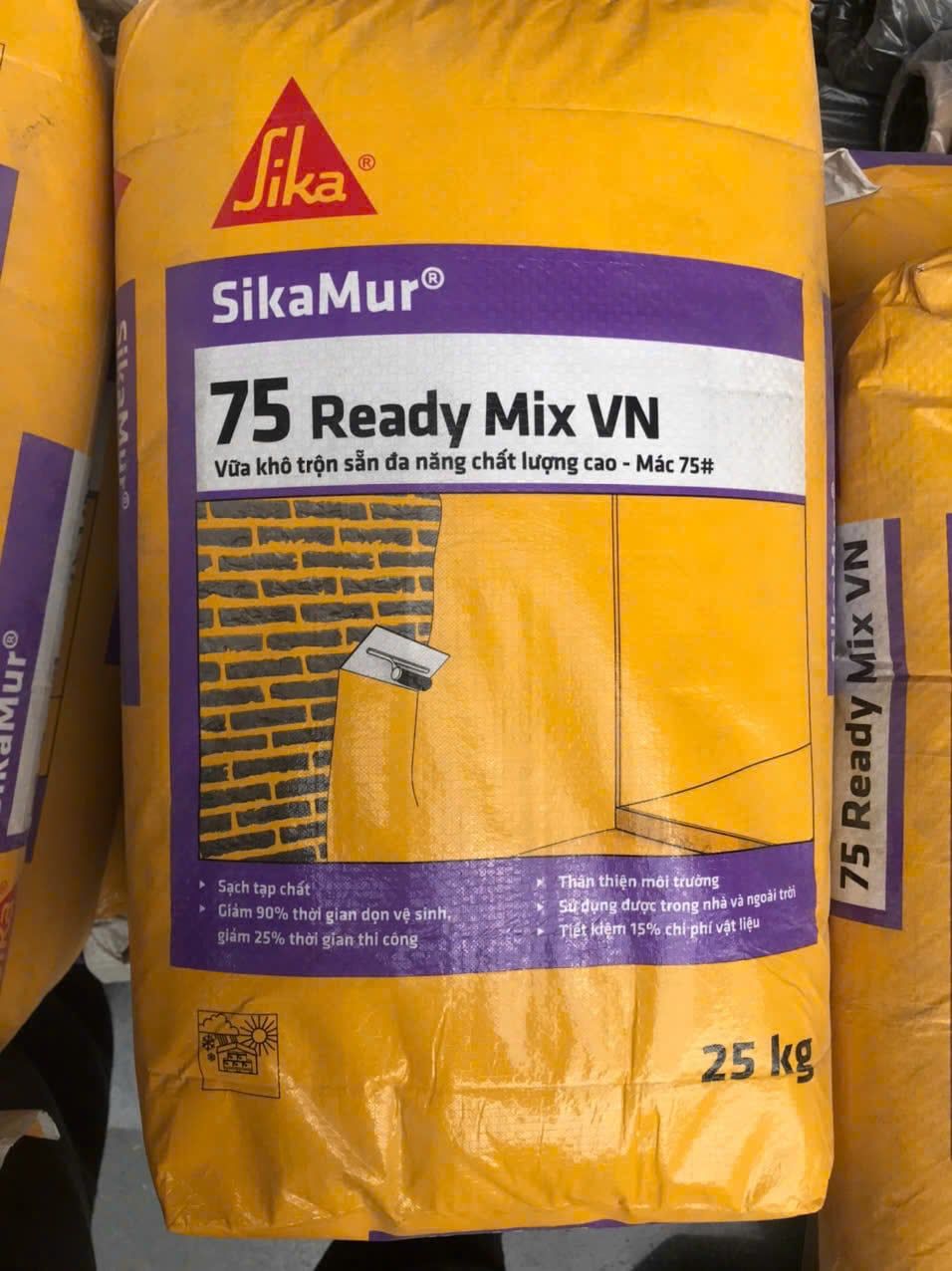  VỮA KHÔ TRỘN SẴN M75 SIKAMUR - 75 READY MIX VN (25KG/BAO) 