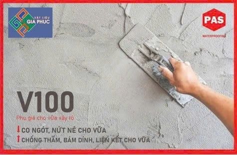  PHỤ GIA PAS V100 TRỘN VỮA BÊ TÔNG CHỐNG NỨT - HỘP 250G ( TRỘN ĐƯỢC 250KG XI MĂNG ) 
