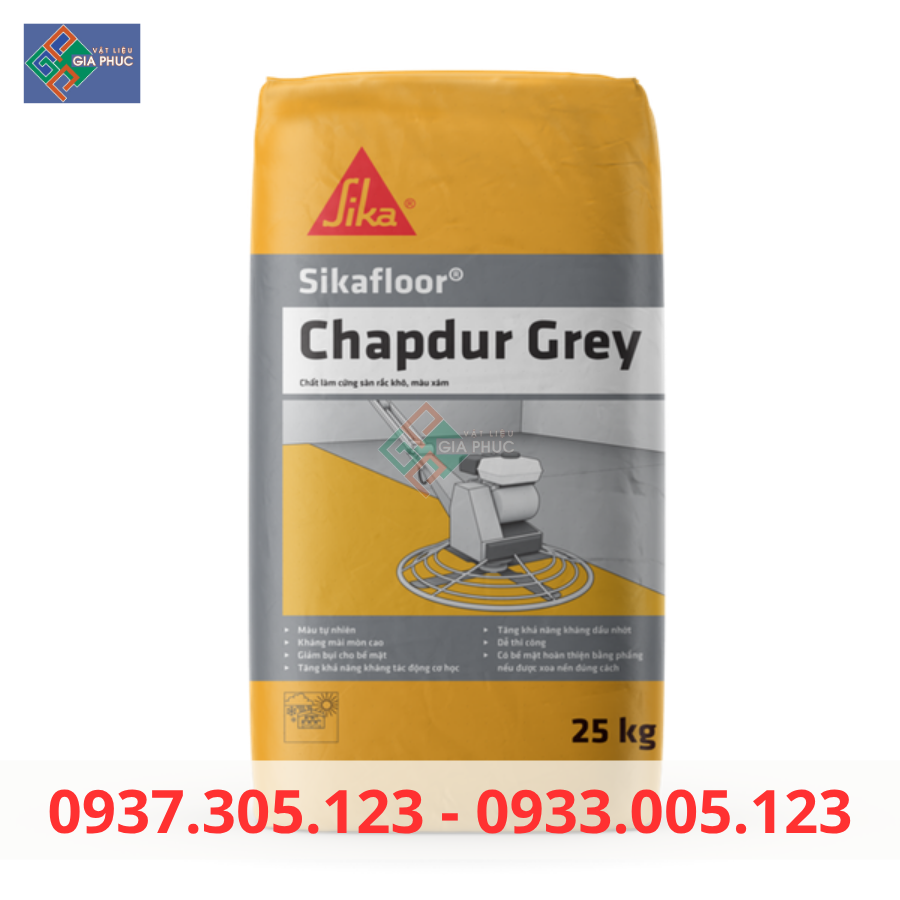  CHẤT TĂNG CỨNG BỀ MẶT SIKA FLOOR CHAPDUR GREY 25KG - CHỊU LỰC, CHỐNG MÀI MÒN 