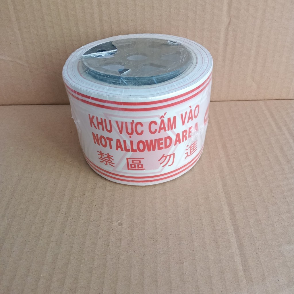  DÂY CẢNH BÁO AN TOÀN TRẮNG ĐỎ - CUỘN 100M 