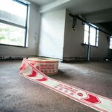  DÂY CẢNH BÁO AN TOÀN TRẮNG ĐỎ - CUỘN 100M 