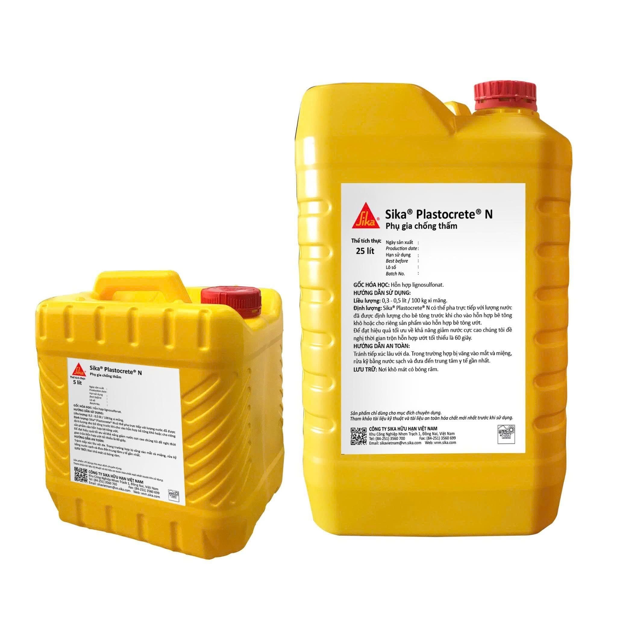  PHỤ GIA CHỐNG THẤM SIKA PLASTORIC N - 5LIT 