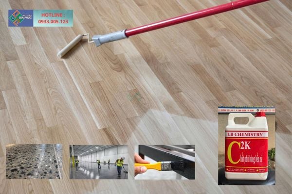  CHẤT PHỦ BÓNG BÊ TÔNG, TƯỜNG GẠCH ĐỎ, ĐÁ CHẺ, GẠCH ỐP... C2K ( 8KG ) 