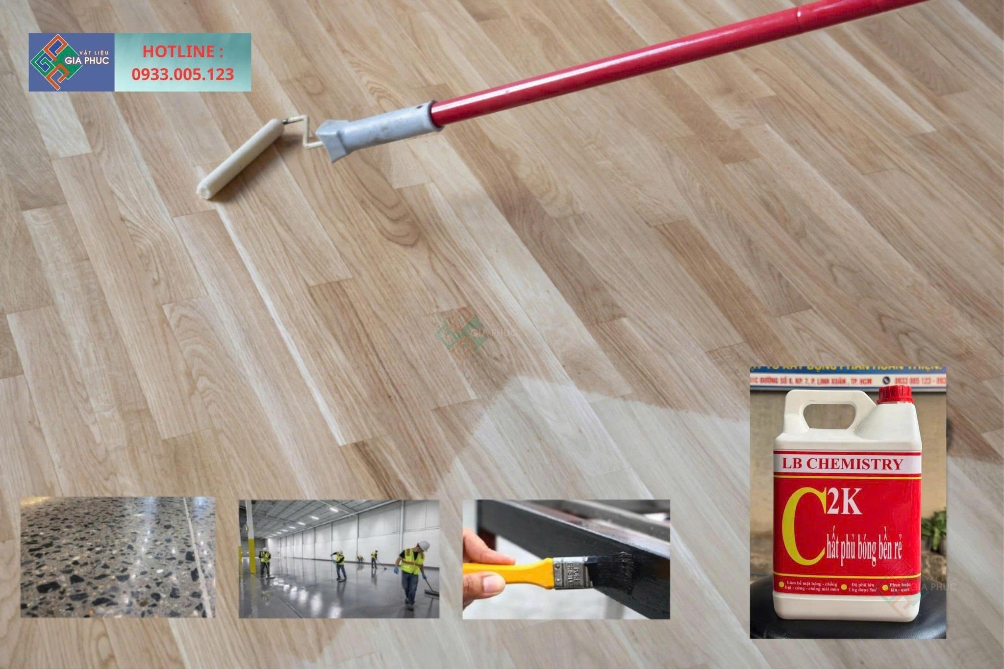  CHẤT PHỦ BÓNG BÊ TÔNG, TƯỜNG GẠCH ĐỎ, ĐÁ CHẺ, GẠCH ỐP... C2K ( 8KG ) 
