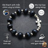  Vòng Tay Mân Côi Đá Mắt Hổ Xanh Đen Mix Bạc Ta – Bản Lĩnh Và Tĩnh Lặng 