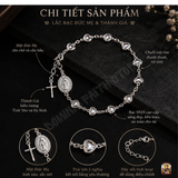  Lắc Tay Mân Côi Bạc Trái Tim Mề Đay Đức Mẹ: Nét Thanh Lịch Hòa Quyện Cùng Tình Mến 